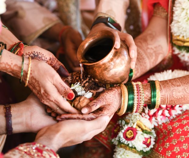 A close up of hands. 
